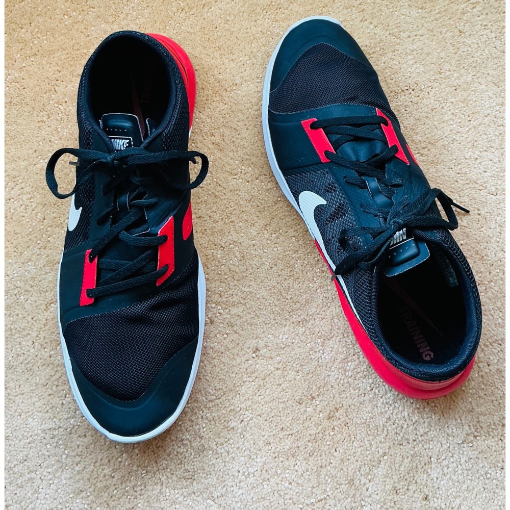 Nike Training Shoes Men's Black Red White Athletic Sneakers Size 11.5 807113-002 - Picture 4 of 10